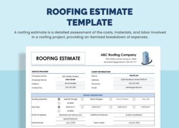 Commercial Roofing Estimate Templates Roofing Proposal Template,